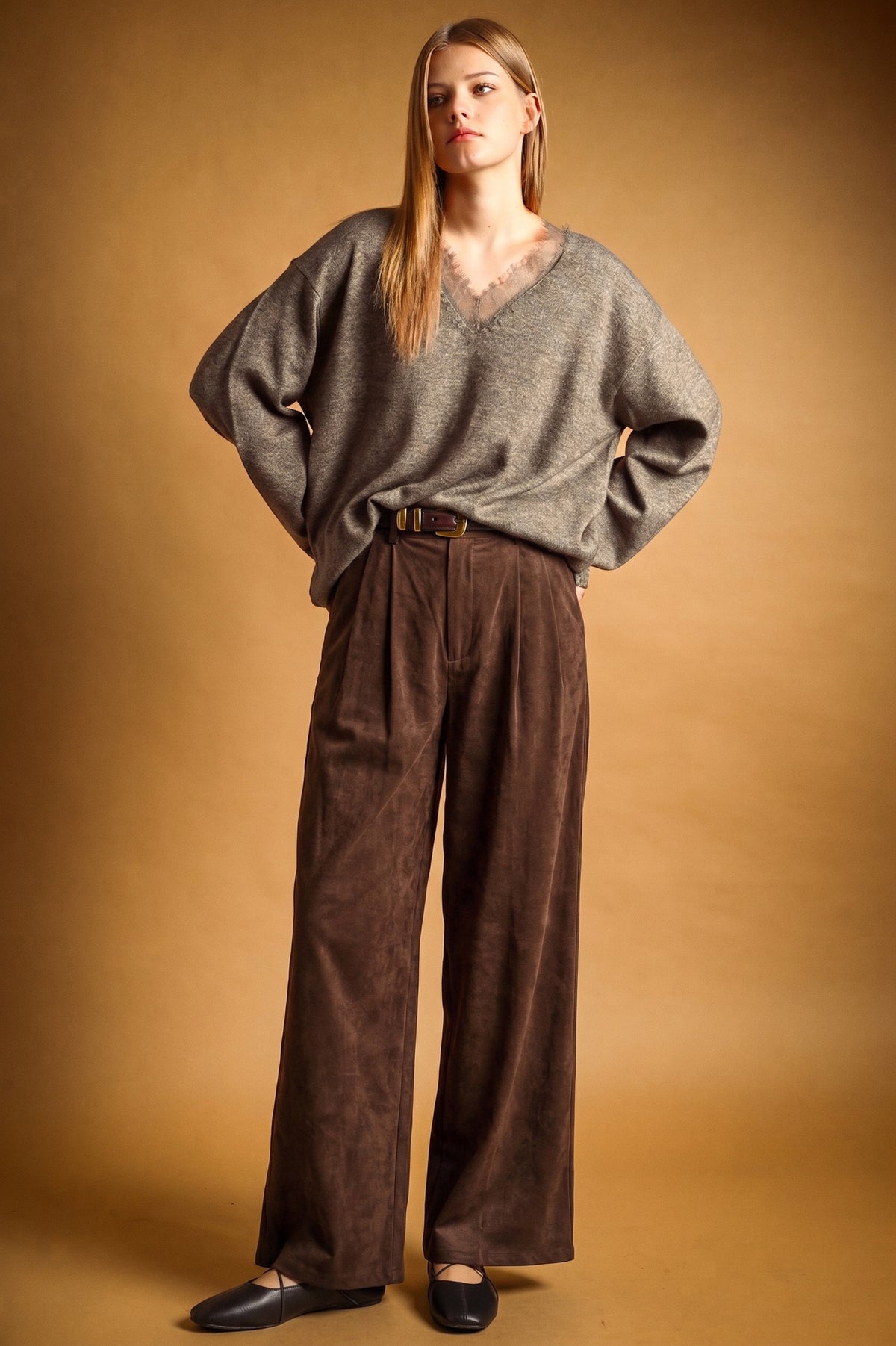 Faux Suede Pants