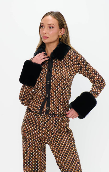 Chateau Cardigan Faux Fur