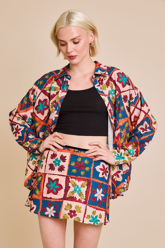 Cottage Patchwork Oversized Top