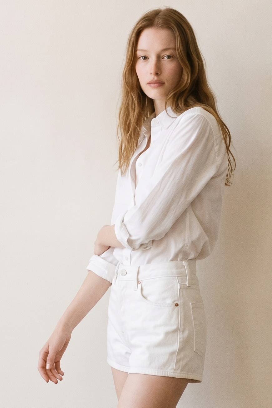 Cotton Oversized Button Up Shirt