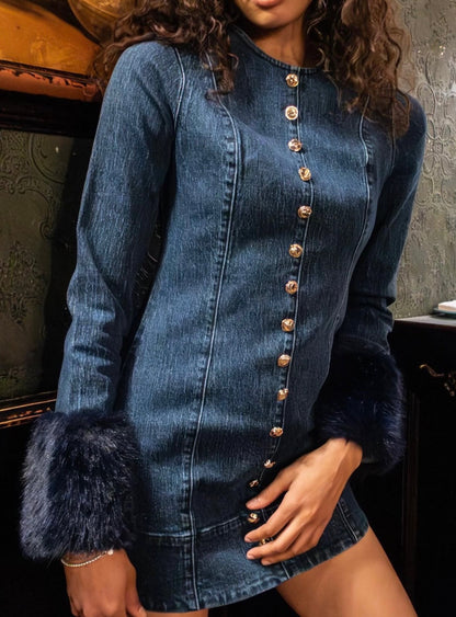 Rockefeller Denim Mini Dress