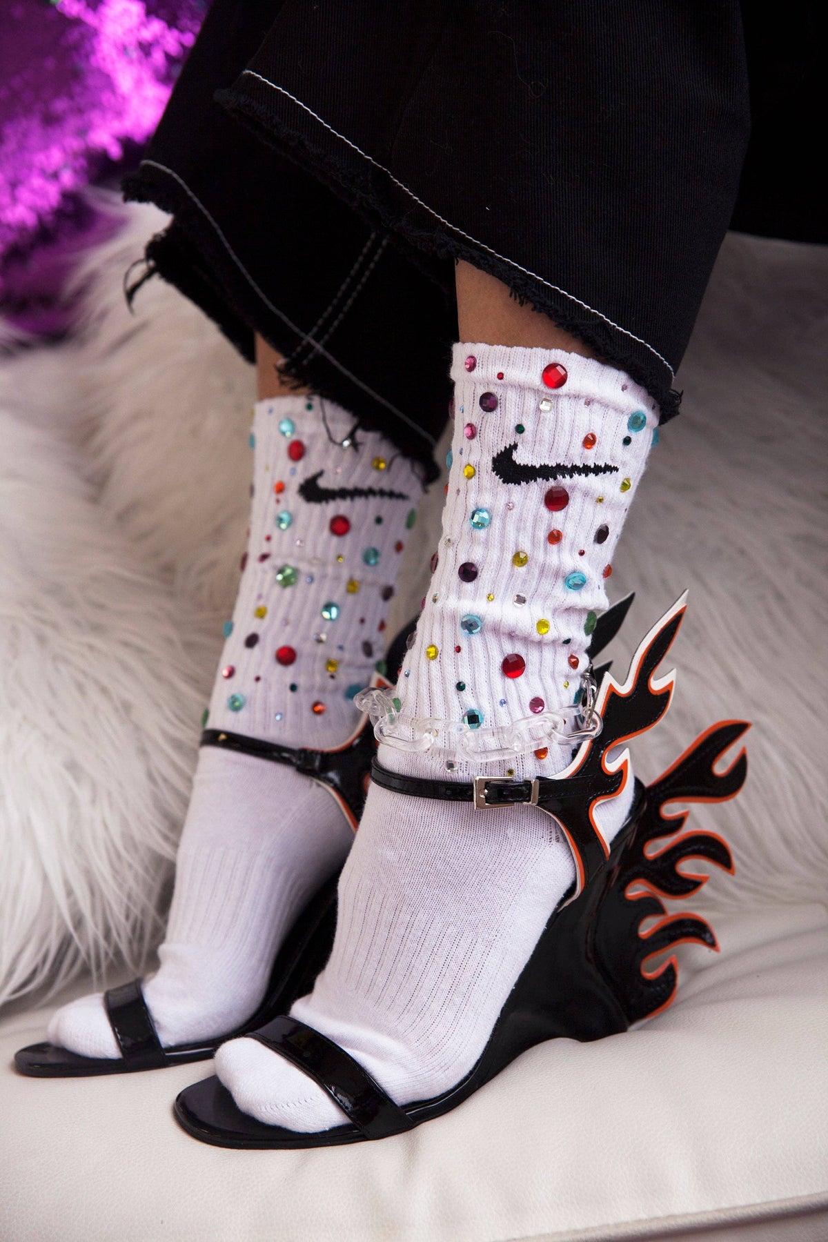 Rainbow Flight Socks