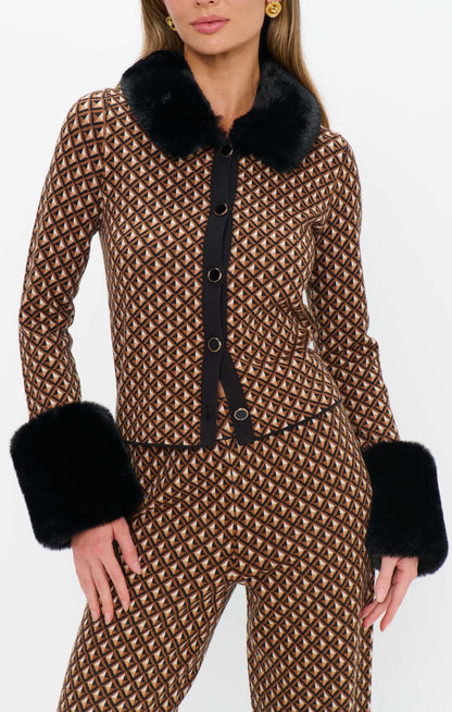 Chateau Cardigan Faux Fur