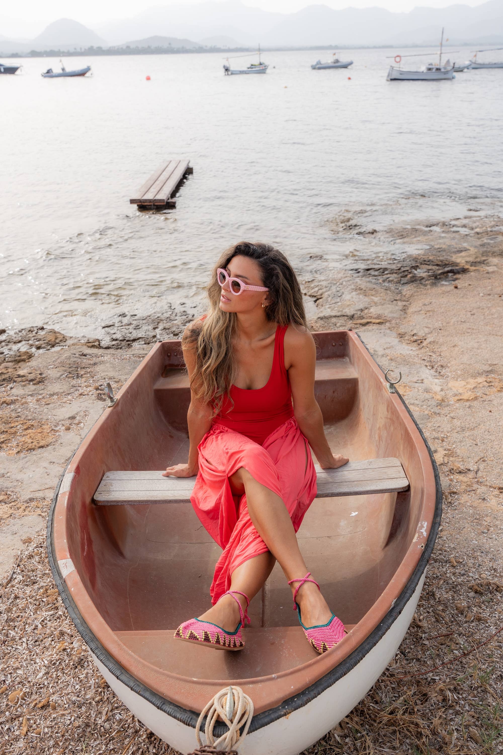 Colorblock Draped Knit Jumpsuit