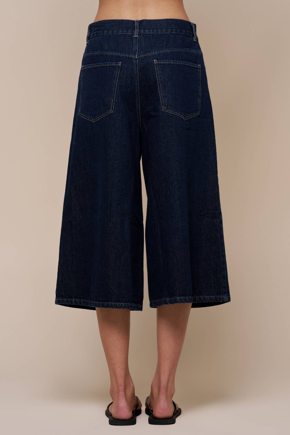 Denim Wide Leg Oversize Shorts
