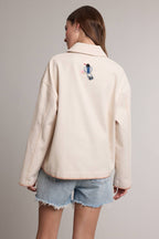 Bird Embroidery Utility Jacket