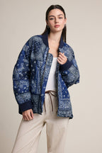 Paisley Bandana Quilted Bomber