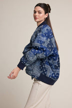 Paisley Bandana Quilted Bomber