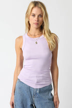 Malibu Ribbed Fitted Scoop Neck Tank Top
