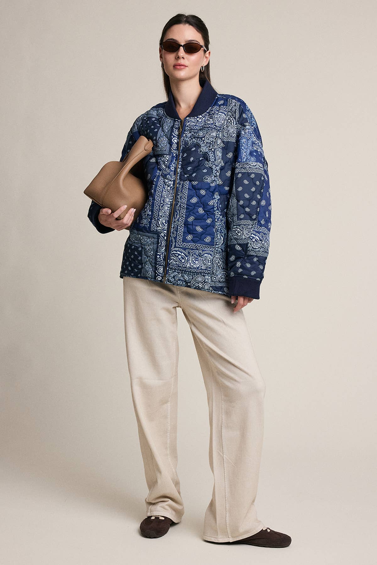 Paisley Bandana Quilted Bomber