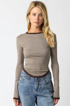 Kendall Contrast Trim Top