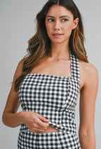 Maxine Gingham Halter Top