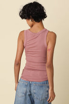 Malibu Ribbed Fitted Scoop Neck Tank Top