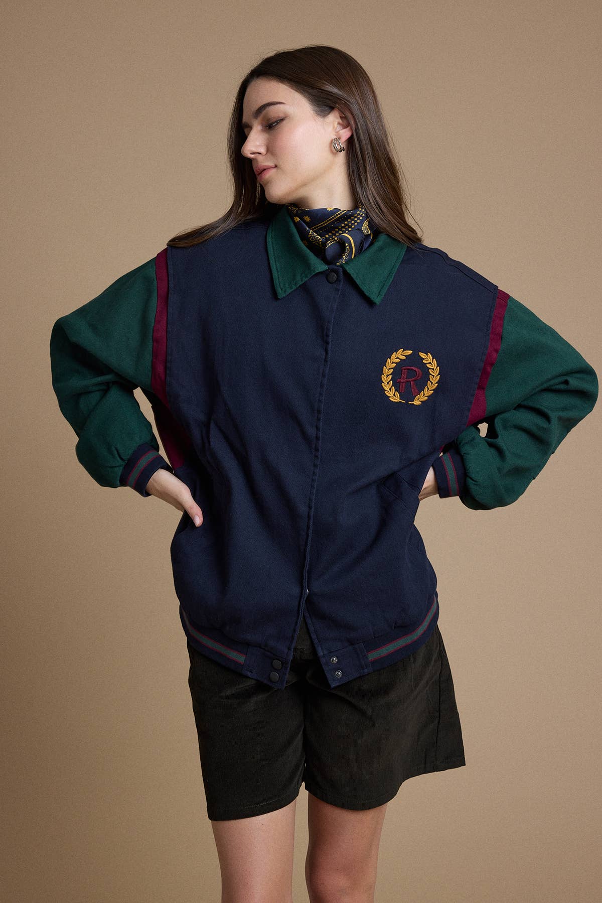 90's Varsity Colorblock Bomber