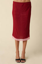 Polina Layered Mesh Midi Skirt