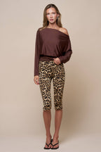 Leopard Capri Pants