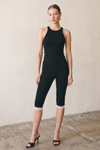 Lace Hem Capri Pants