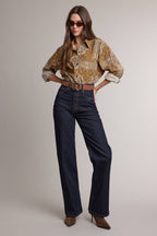 Bandana Print Button-Up