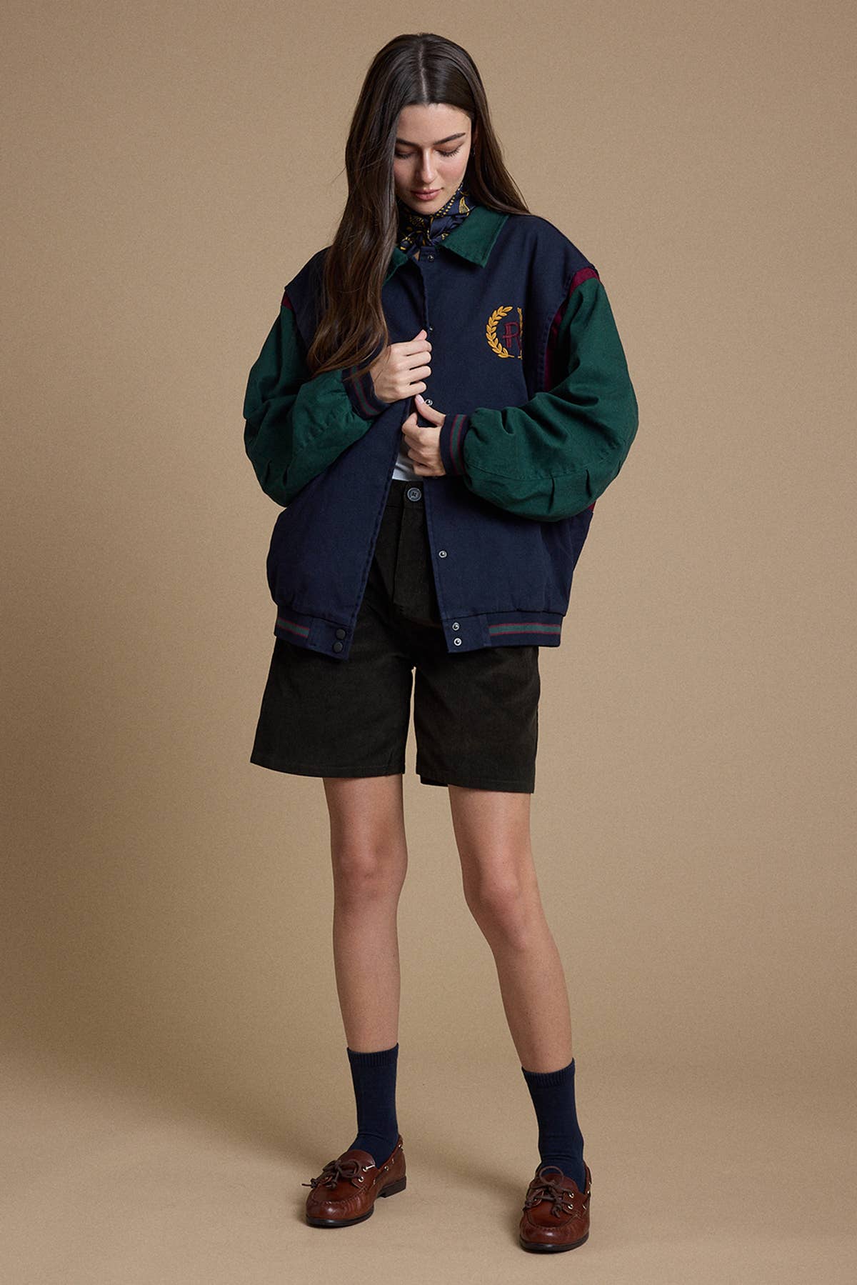 90's Varsity Colorblock Bomber
