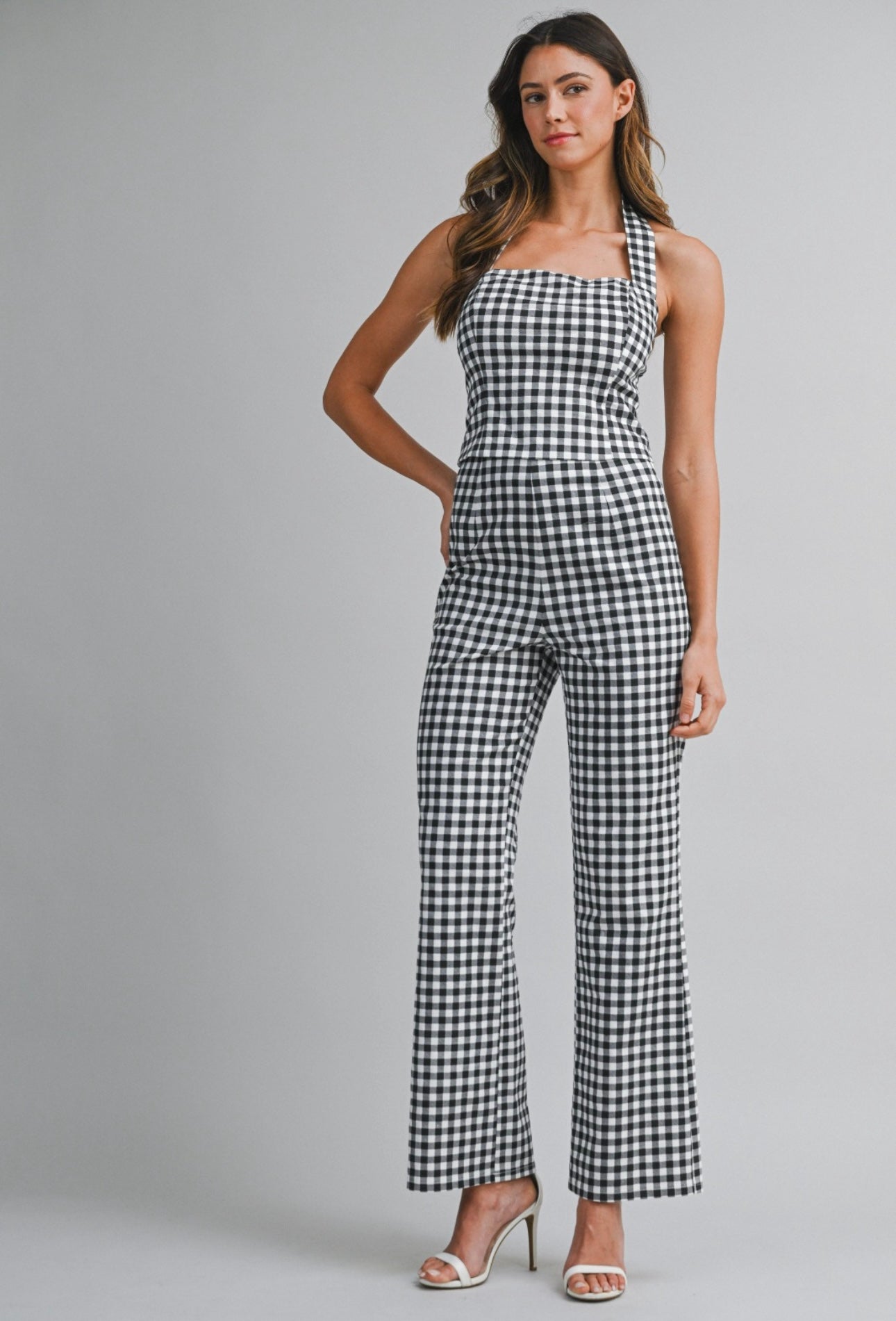 Maxine Gingham Halter Top