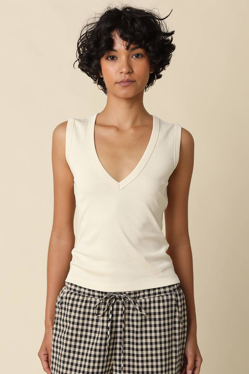 Kenny V-Neck Fitted Tank