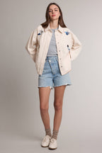 Bird Embroidery Utility Jacket
