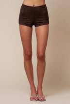 Suede Micro Shorts