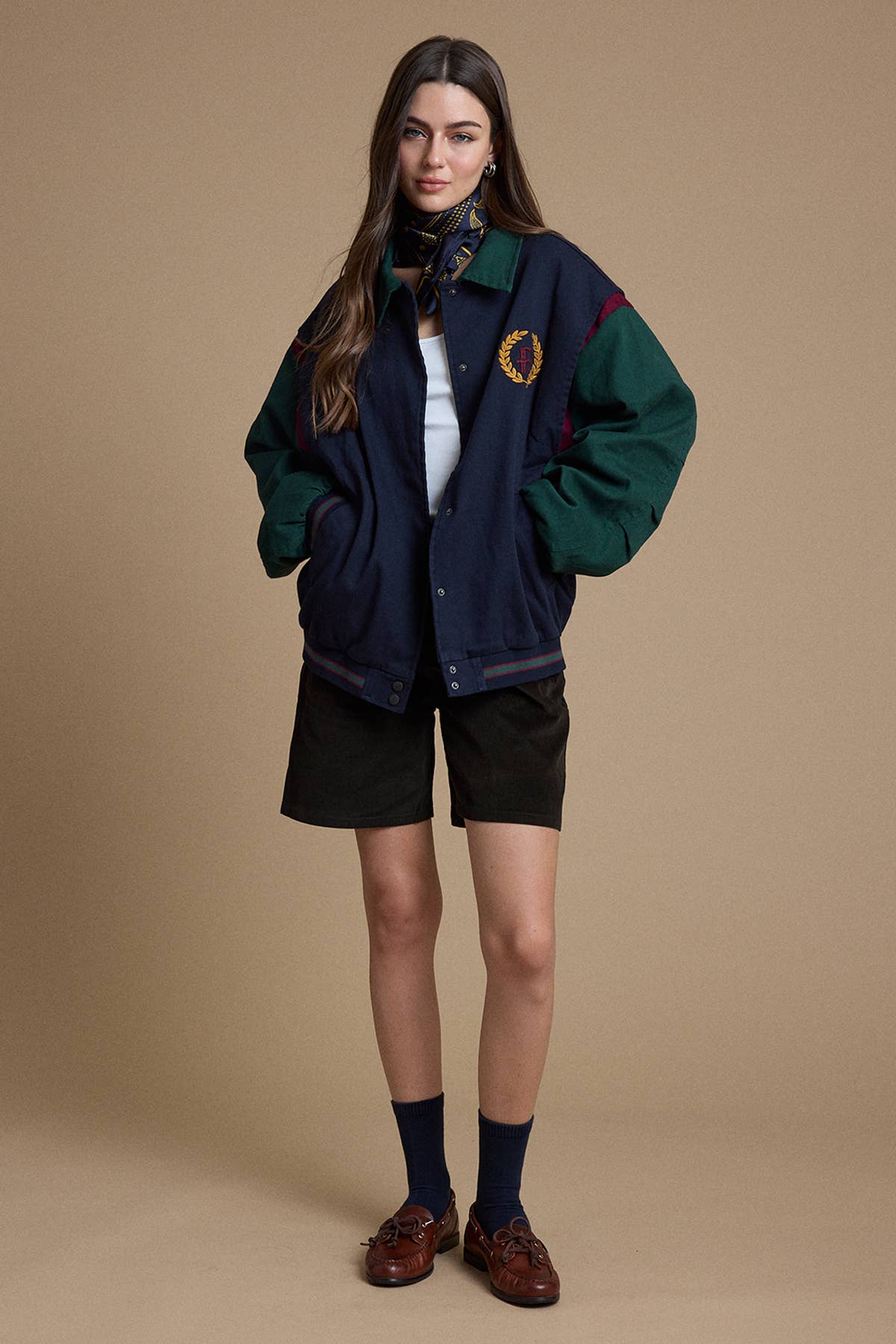 90's Varsity Colorblock Bomber