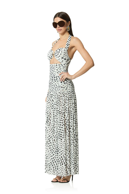 PRE-ORDER Blane Dress - Noir Swirl Dot