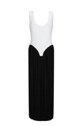 Colorblock Draped Knit Jumpsuit