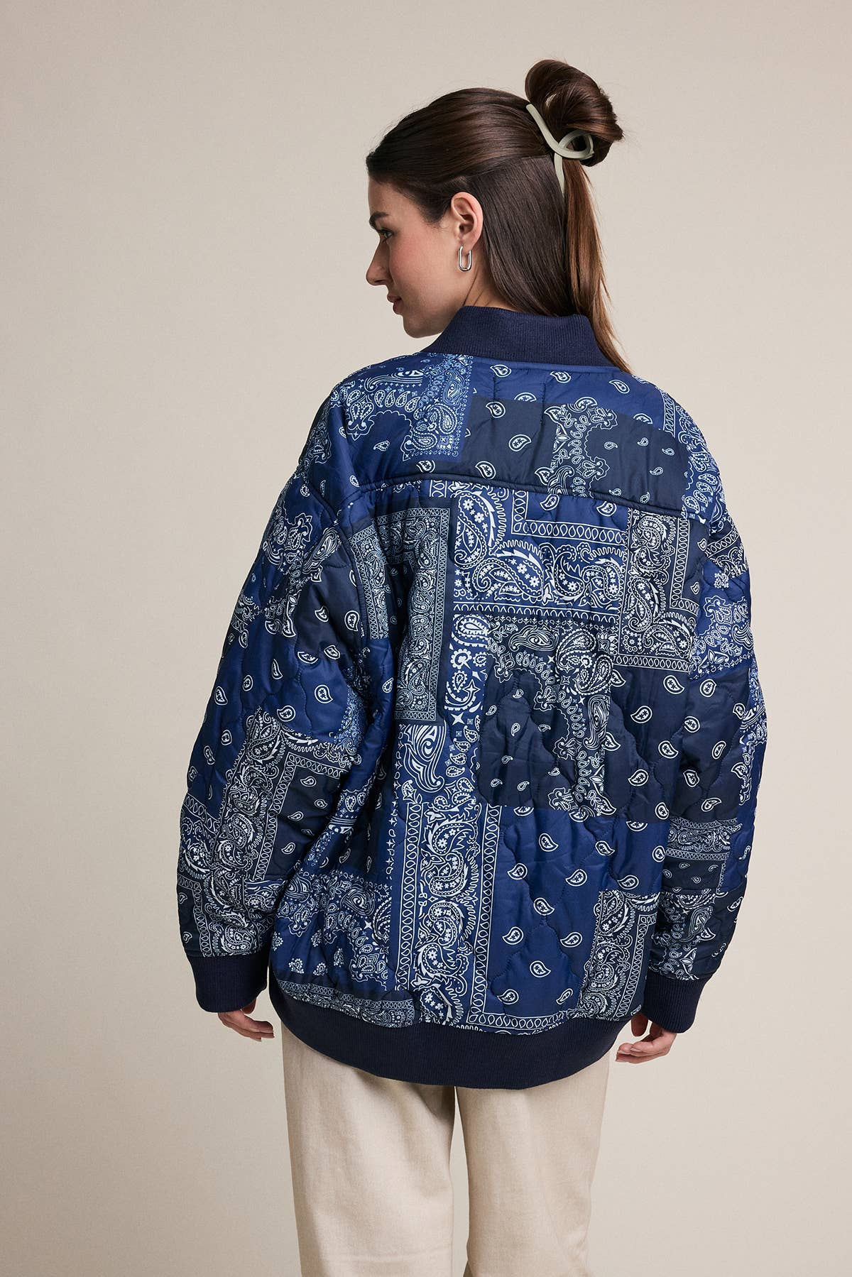 Paisley Bandana Quilted Bomber