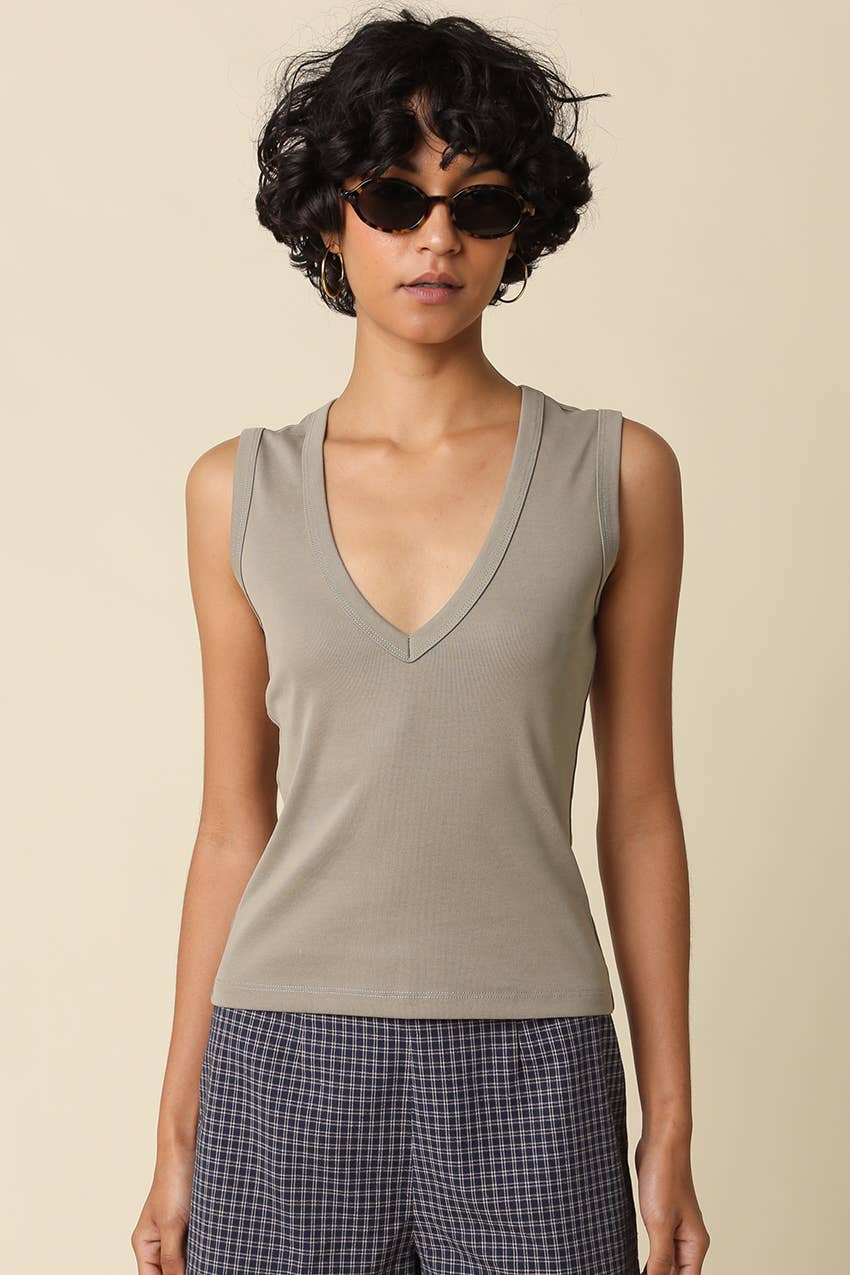 Kenny V-Neck Fitted Tank