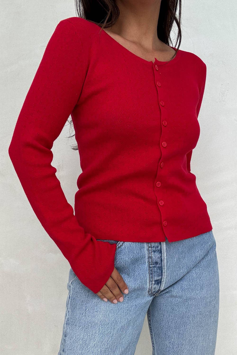 Lisa Pointelle Cardigan