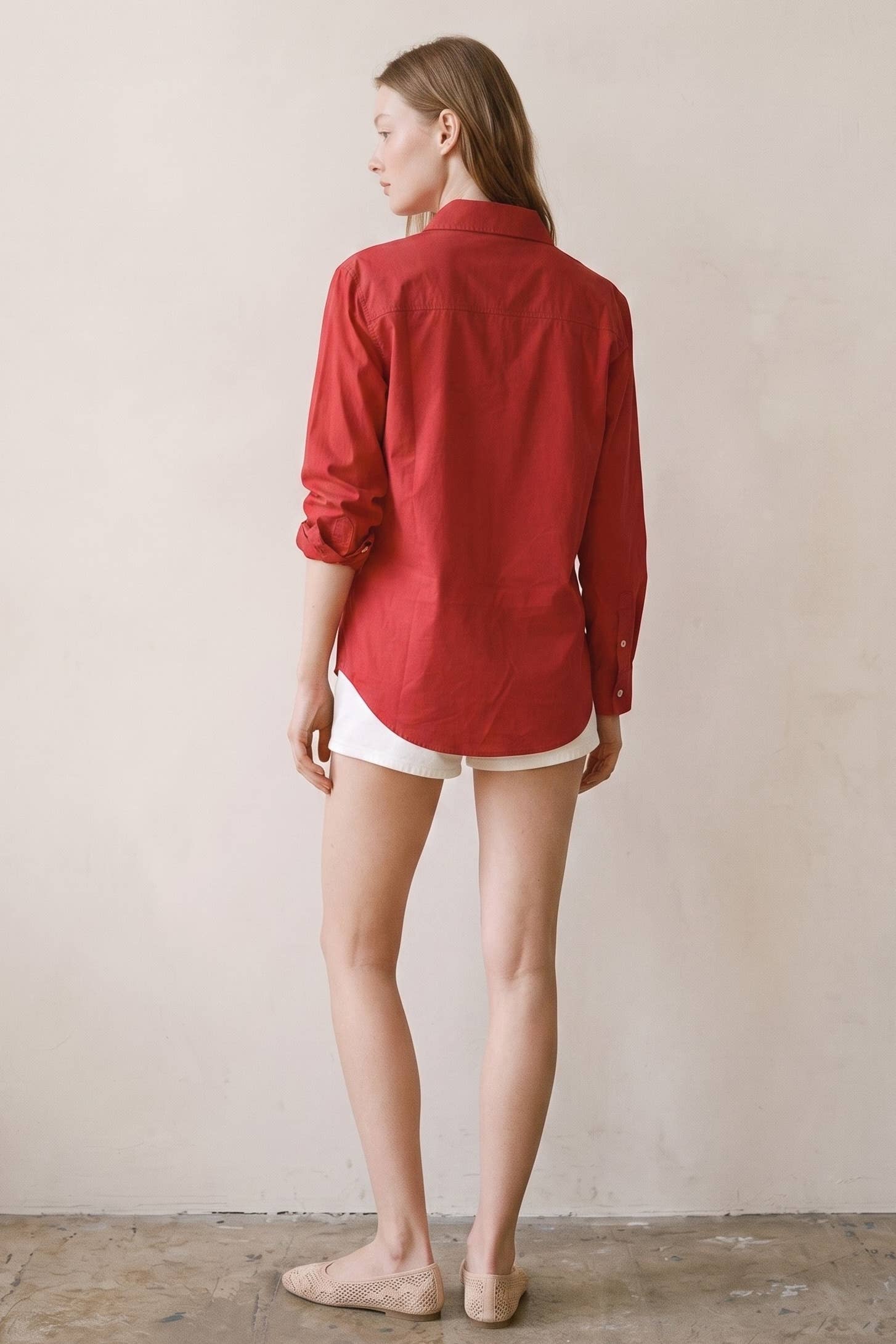 Cotton Oversized Button Up Shirt