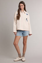 Bird Embroidery Utility Jacket