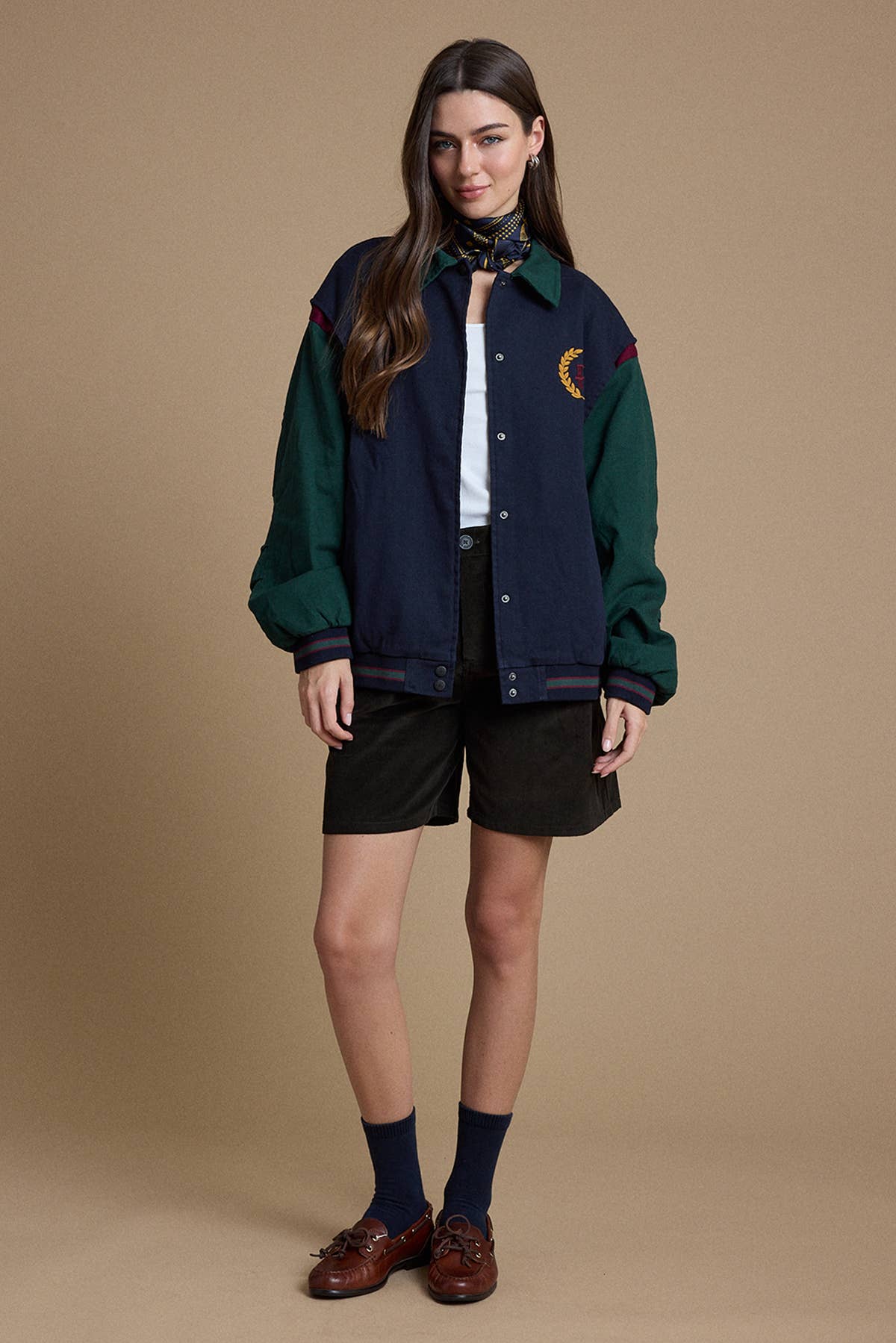 90's Varsity Colorblock Bomber