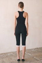 Lace Hem Capri Pants