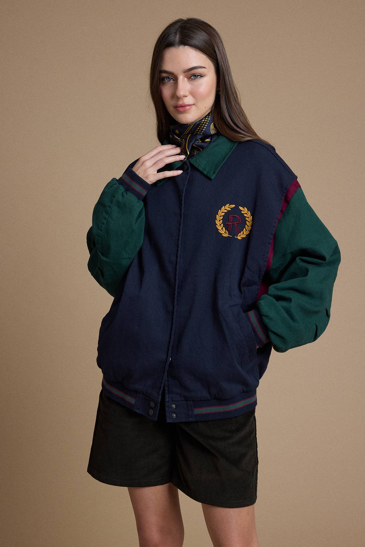 90's Varsity Colorblock Bomber