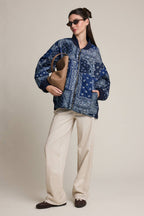 Paisley Bandana Quilted Bomber