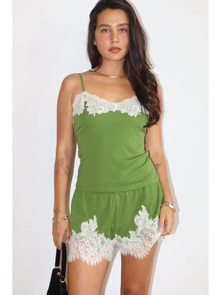 Lime Lace Cami