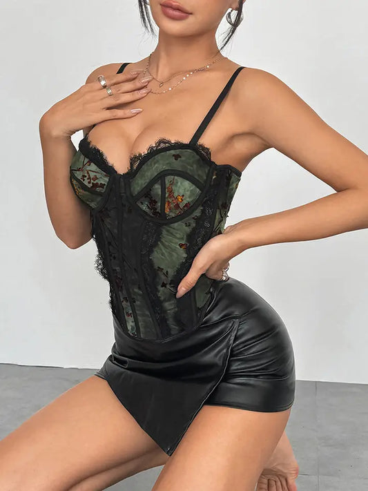 Floral Lace Corset Top