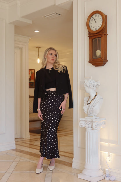 Torn Away Polkadots Maxi Skirt
