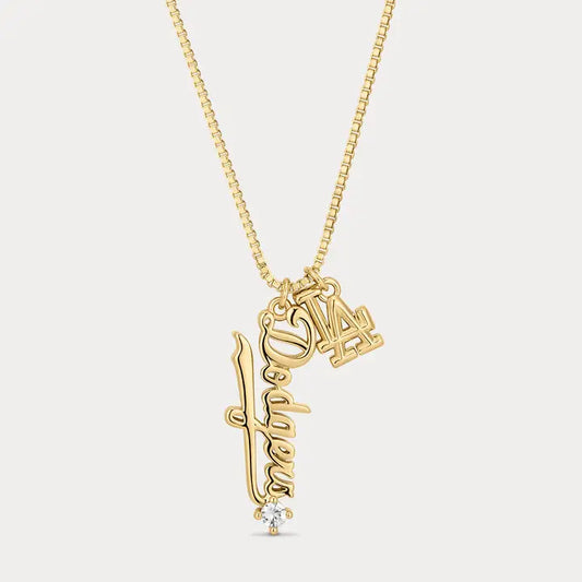 Layered Dodgers Necklace