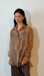 Organza Button Down