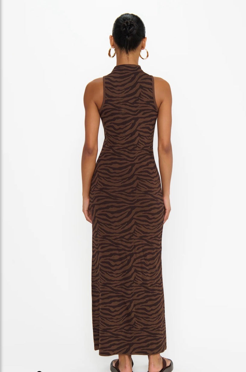 Shauna Maxi Dress Wild Tiger Knit