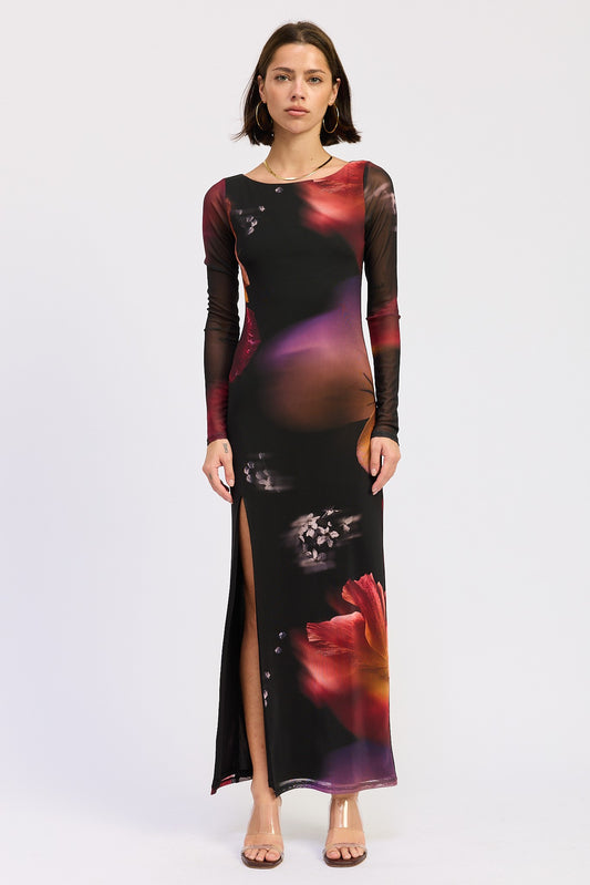 Floral Mesh Maxi