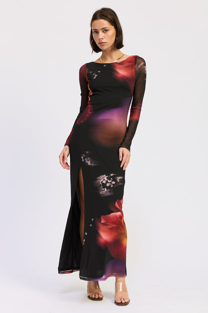 Floral Mesh Maxi