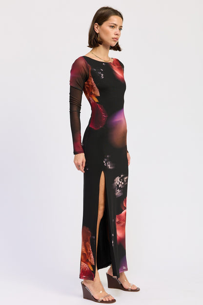 Floral Mesh Maxi