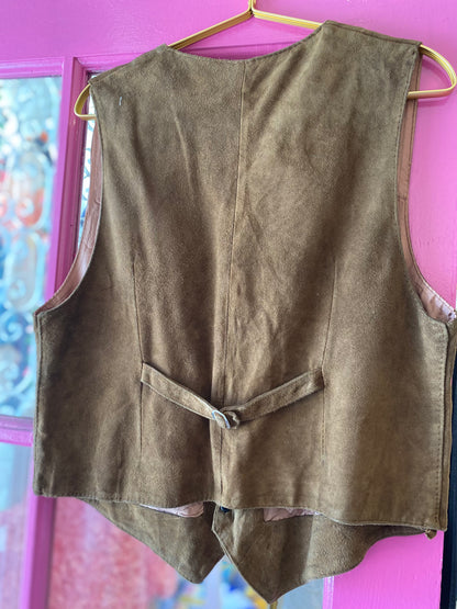Brown Vintage Suede Vest