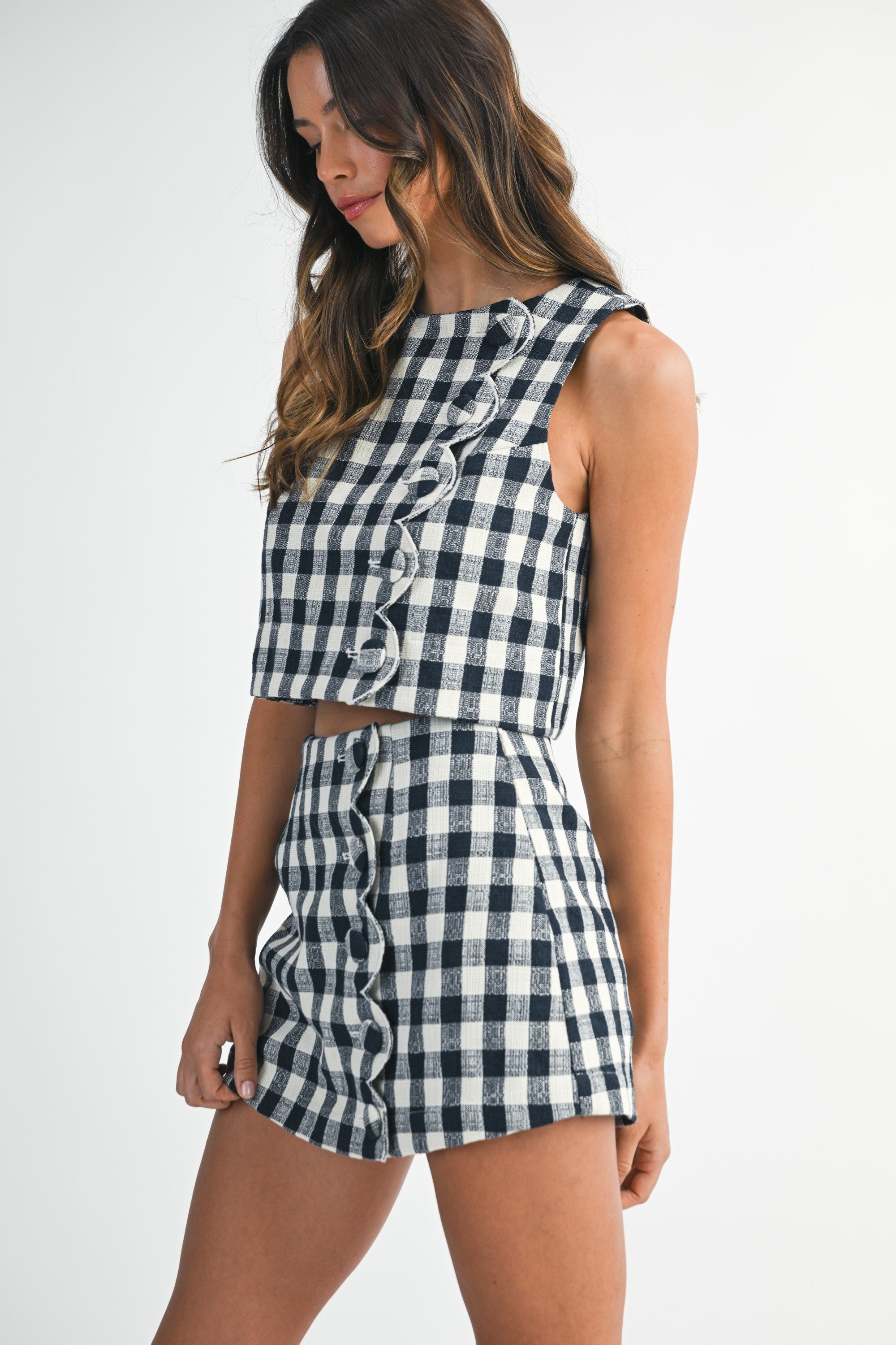 Lolo Gingham Crop Top